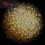 Vector gold disco lights background